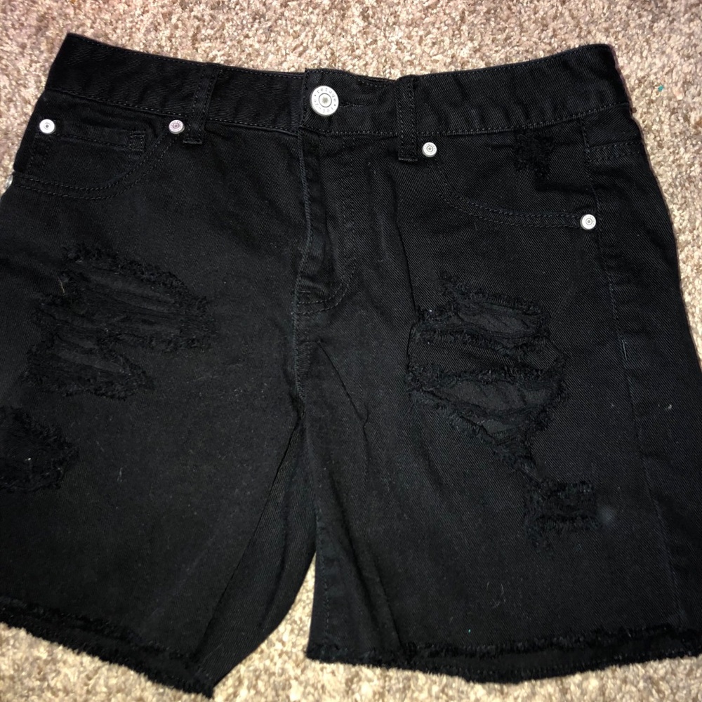 Ripped Black Shorts
